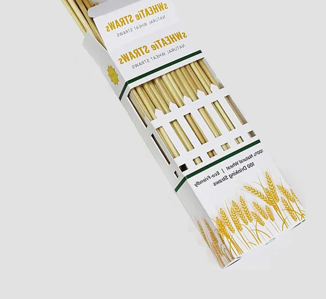 Eco Friendly Natural Biodegradable Disposable Wheat Drinking Straw