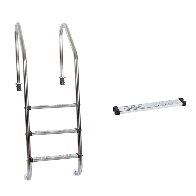 304 stainless steel pool ladder factory price swimming pool accessories escalator launching ladder