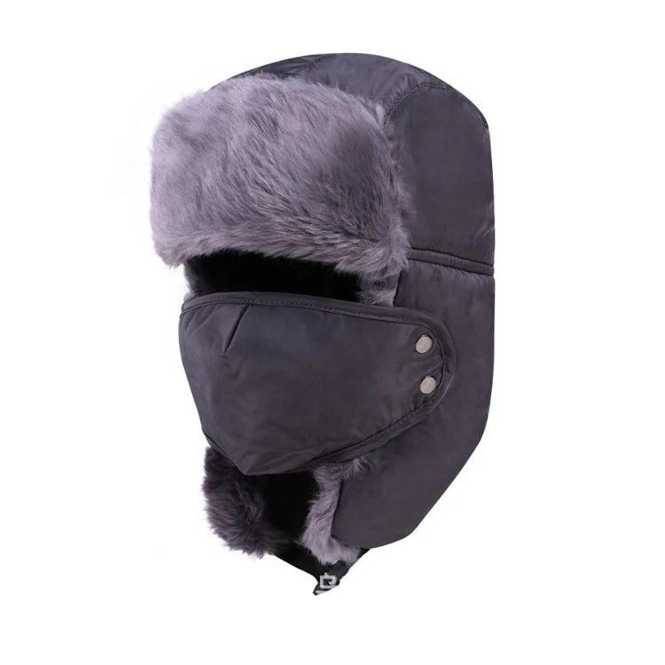 Russian style wholesale soft high quality face mask windproof thicken winter hat Earflap Hat