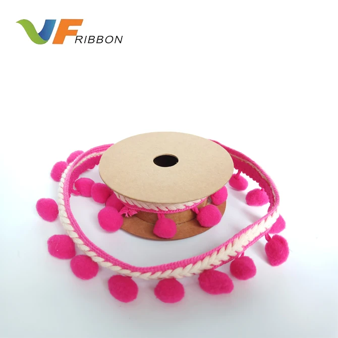 
35mm multicolor Pom-pom balls fringe haberdashery trim,crafts trim decorative 