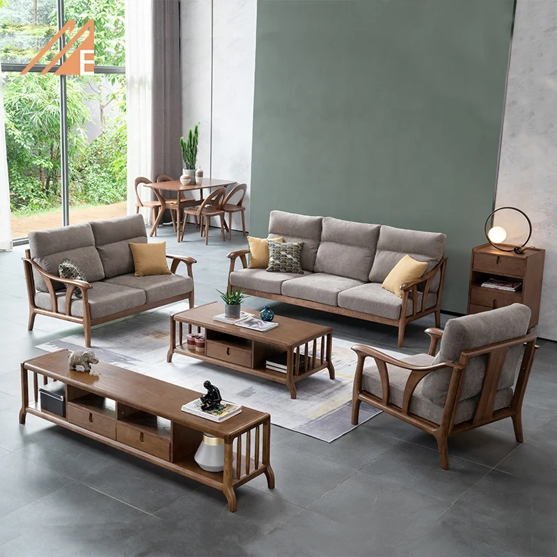 Стильный дизайн, мебель для гостиной, наборы диванов из массива дерева для дома