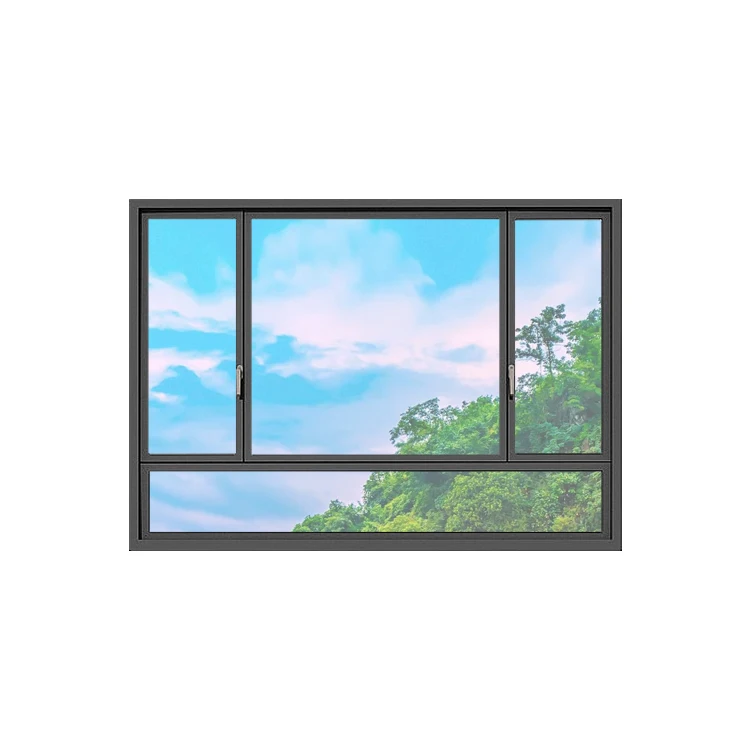 Professional design UPVC window Double glass swing PVC casement window can be customized
