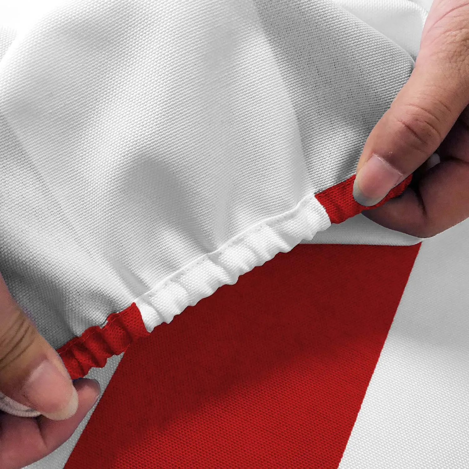 Outdoor Easy To Clean Washable Waterproof Stripe Custom Size Rectangle Table Cloth Polyester Fabric Tablecloths Table Cover