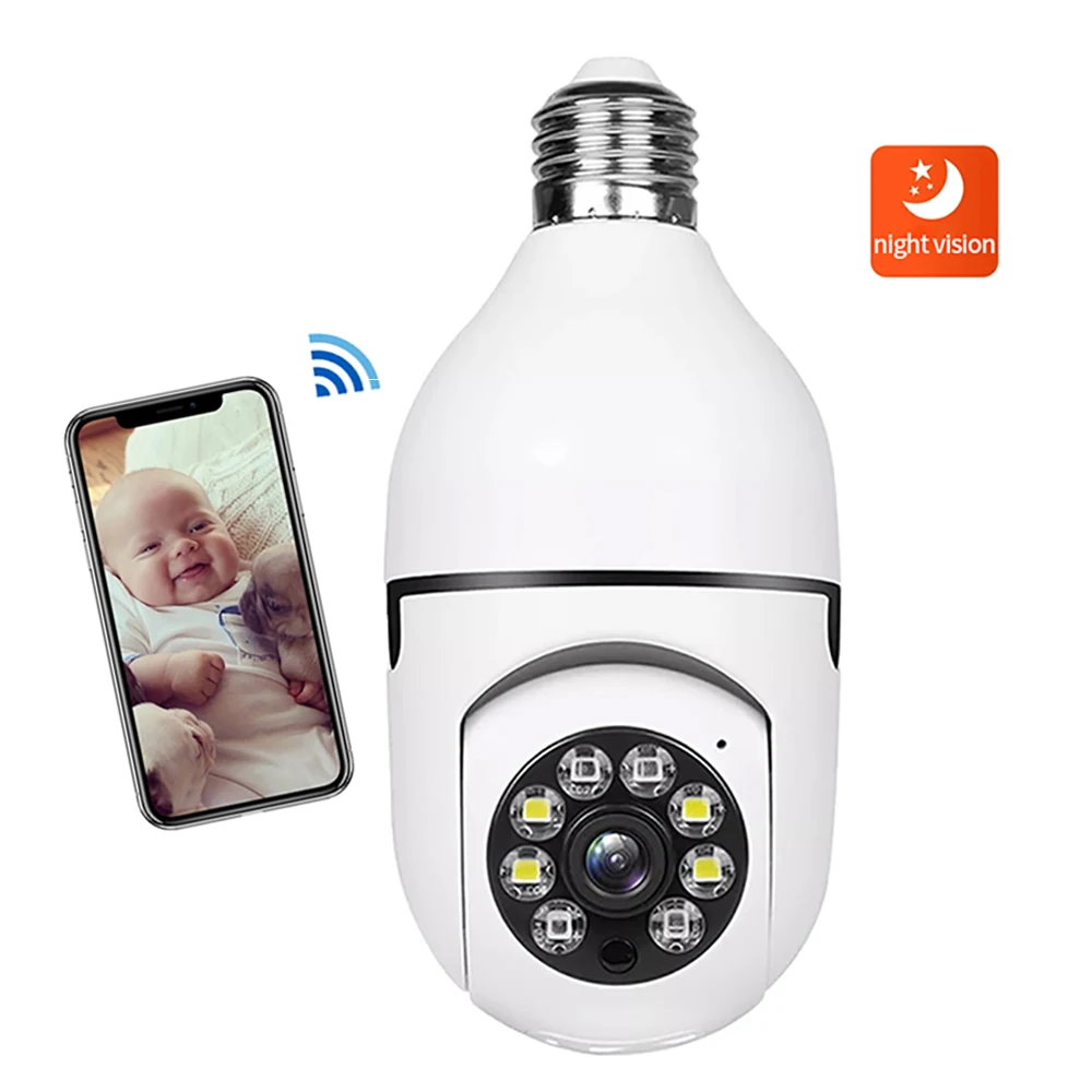 Smart wifi cctv light bulb camera 360 degree, wifi panorama ampoule lamp camera bulb 360 wifi, wireless light bulb camera lampe