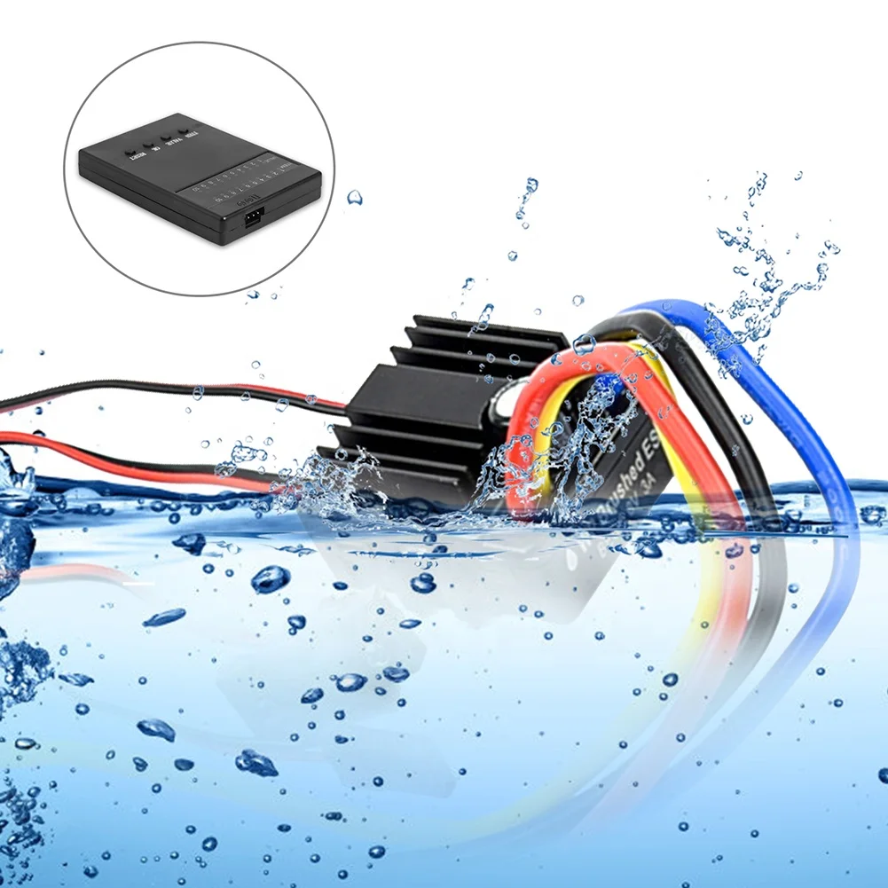 1/10 1/8 WP гусеничная щетка 80A ESC Водонепроницаемый Электронный регулятор скорости с программной картой для RC автомобиля