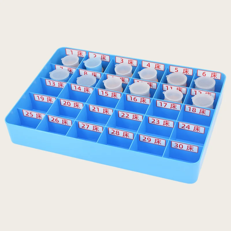 ABS Hospital Medical Cart Medicine Dispensers Patients Pill Case Dispenser 30 Grids Medication Trays Organizer Medicine Box