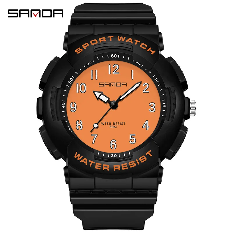 Hot Sale Brand New Model Sanda 6094 Reloj For Teenager Girls Water Resistant Fashion Outdoor Sports Quartz Movement Time Watch
