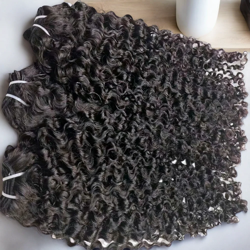 Wholesale Vendor Offers Kinky Curly Burmese Curly Hair Weft Raw Virgin Brazilian Hair Bundle Black Natural Wave Jerry Curl 100g