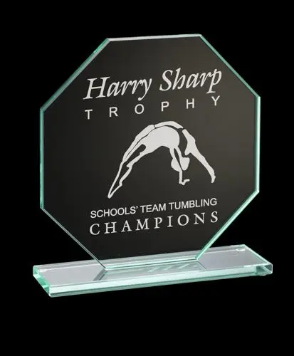2016 Best quality plexiglass clear glass trophy award