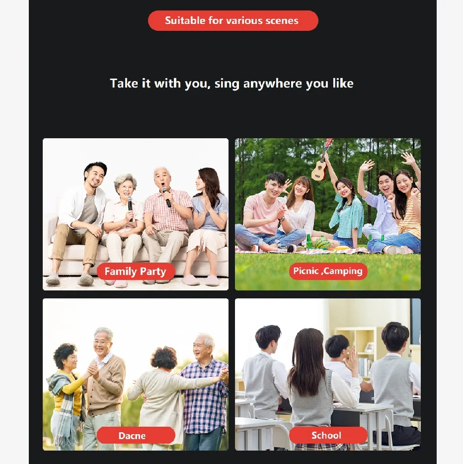 
Guangdong Speakers Bluetooths Portable Karaoke Player Mic Microphone Mini Blutooth Wireless Speaker 