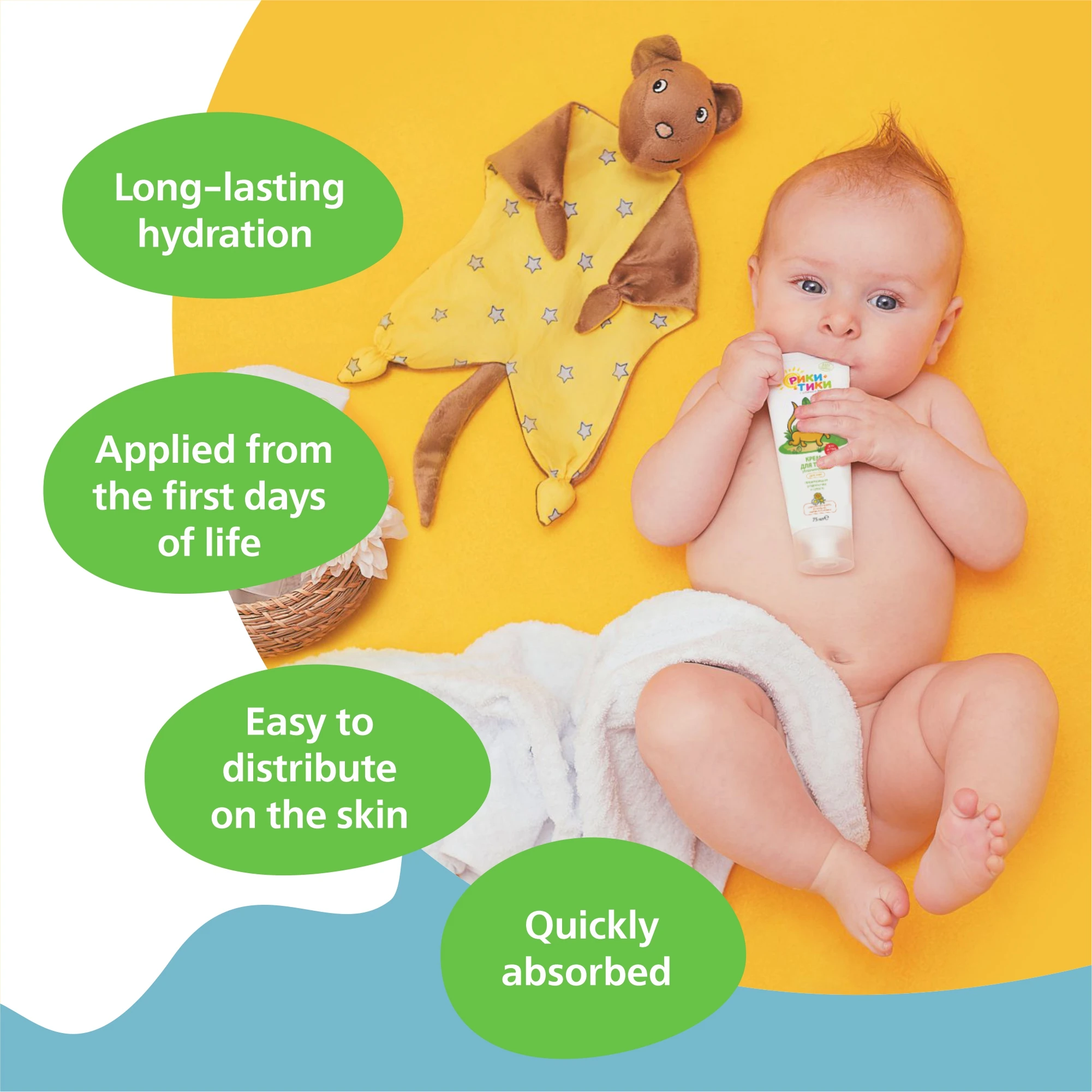 Best seller 2022 RIKI TIKIBABY BODY MOISTURIZING CREAM 75 ml natural skin care with low price