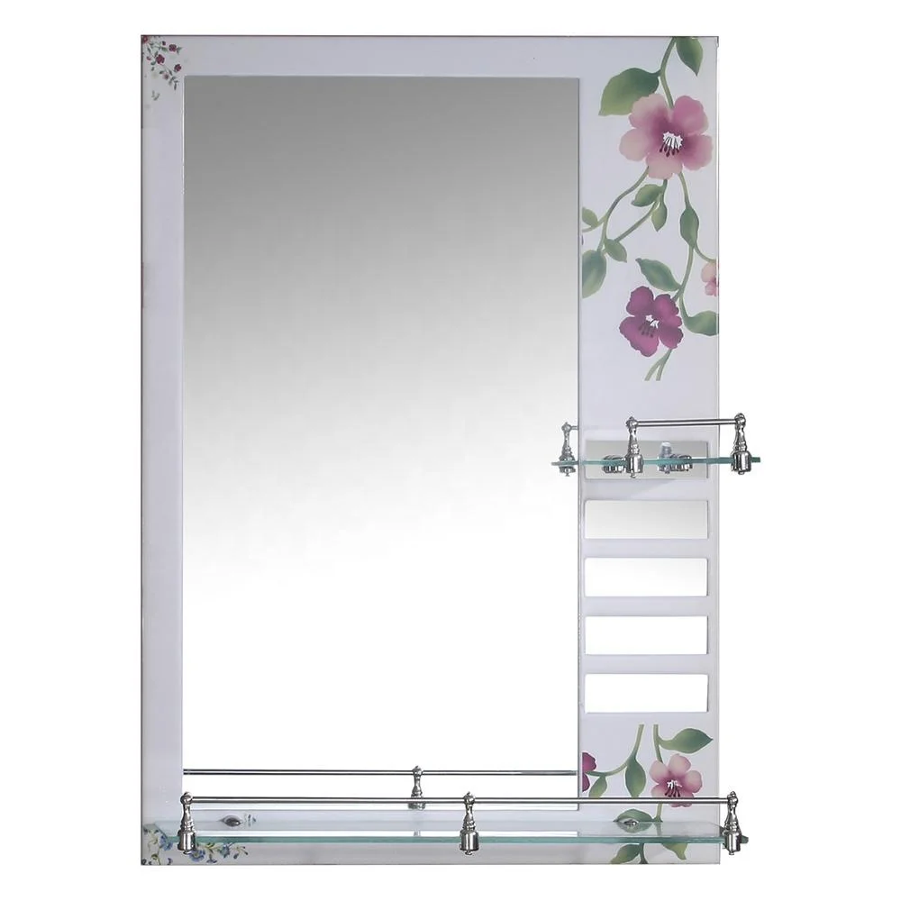 2023 Middle Eastern style  hot sale decoration bathroom wall mirror with shelf