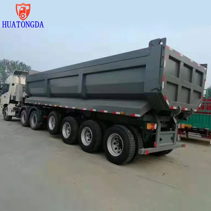 Hydraulic 3 Axle Tipper Semi Trailer 70 Ton Dump Trailer for Sale
