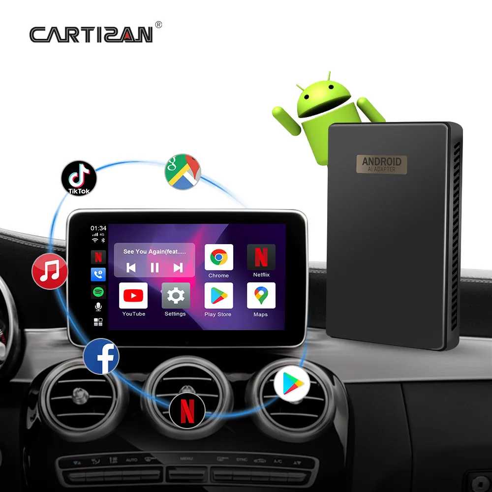 Carplay Ai Box Mini Android Box Apple Car play Wireless Android Auto For universal Car Multimedia Play UX999