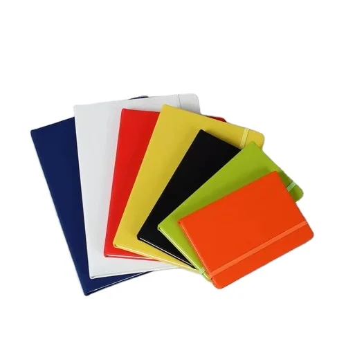 A5 navy PU leather hardcover promotional paper notebook