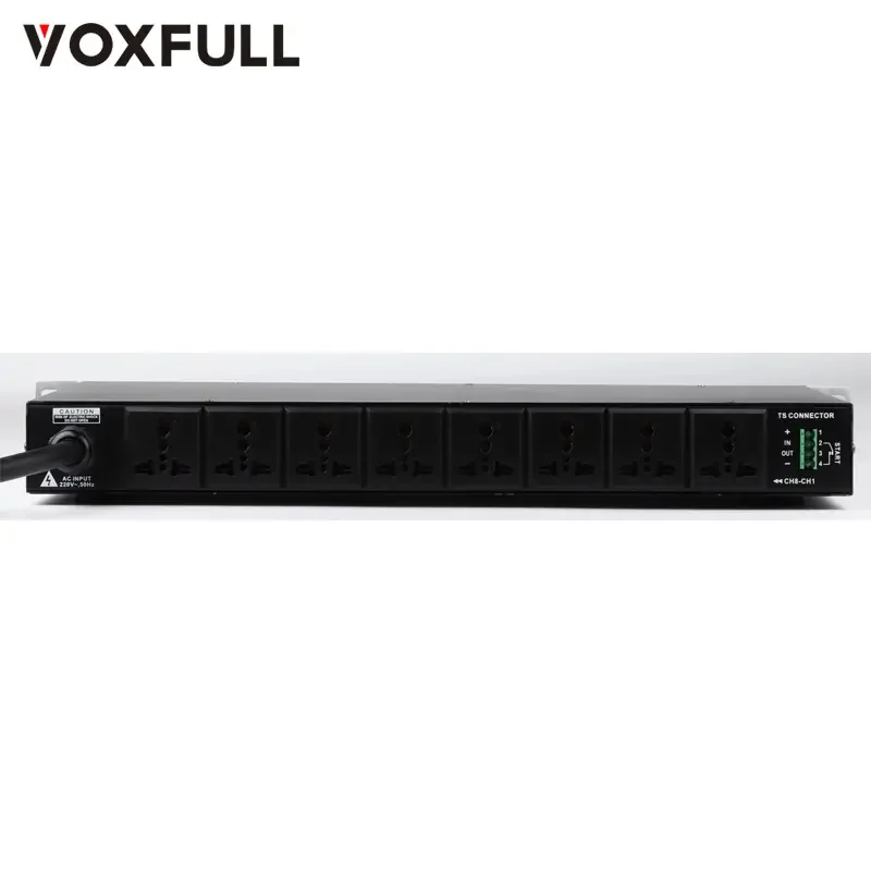 Voxfull HL-388 Professional stage 8 way power sequencer Network Socket Electrical Equipment Power Distribution Unit Rack