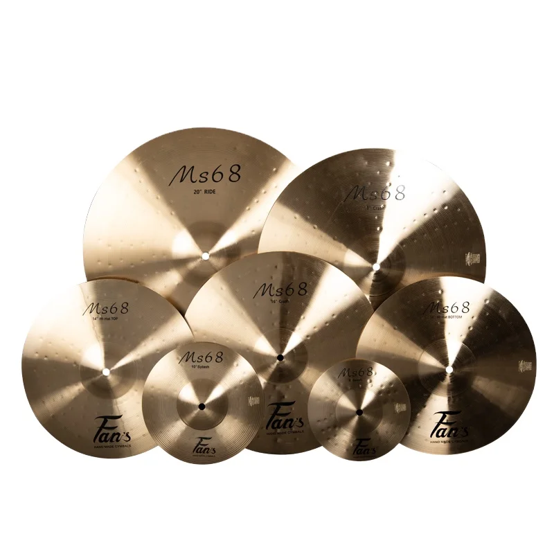 wholesale high-quality percussion instruments handmade brass multi size drum set jazz cymbals  4 slices