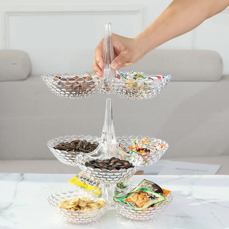 European-style creative multi-layer stackable candy tray snack storage household dried fruit tray