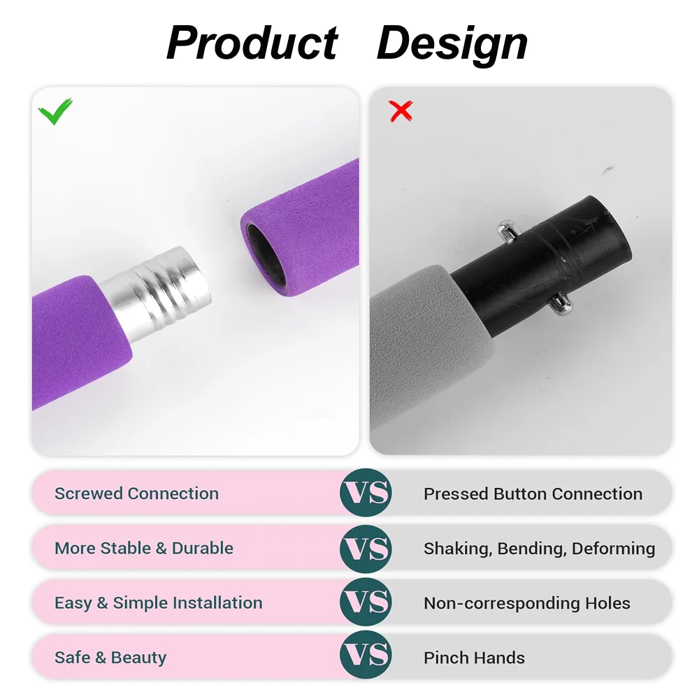 GEDENG Resistance Bands Set Workout Bar Pilates Bar Kit Exercise Elastic Bands Handles And Door Anchor for whole Body Train