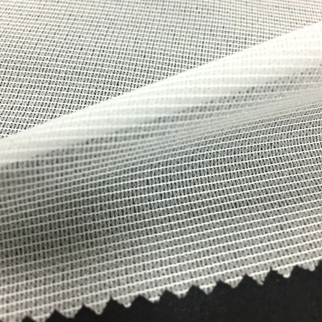 Global supply chain high quality sports wear garment interlining fabric 100% polyester woven tricot warp knitting interlining