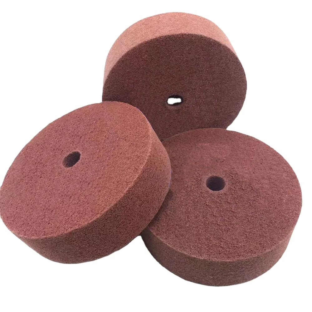 Factory price 8 inch u3 non woven nylon polishing wheel buffing wheel