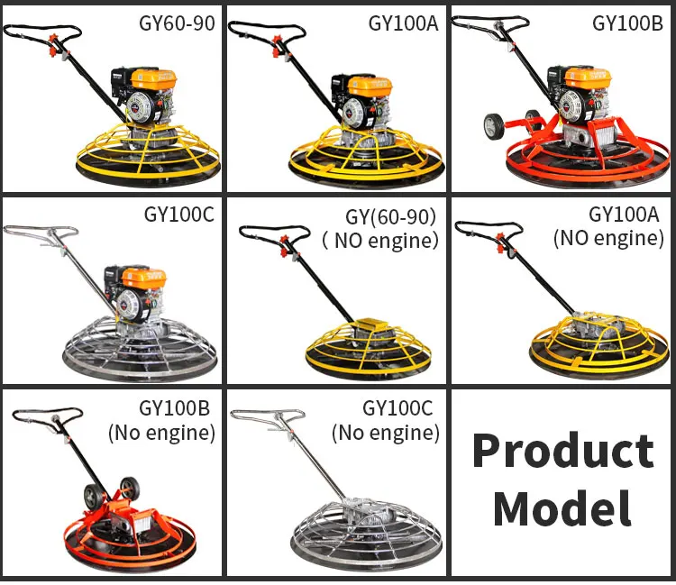 Concrete Power Trowel Machine Walk Behind Road Helicopter Trowel Machine Ride on Power Trowel with Handle