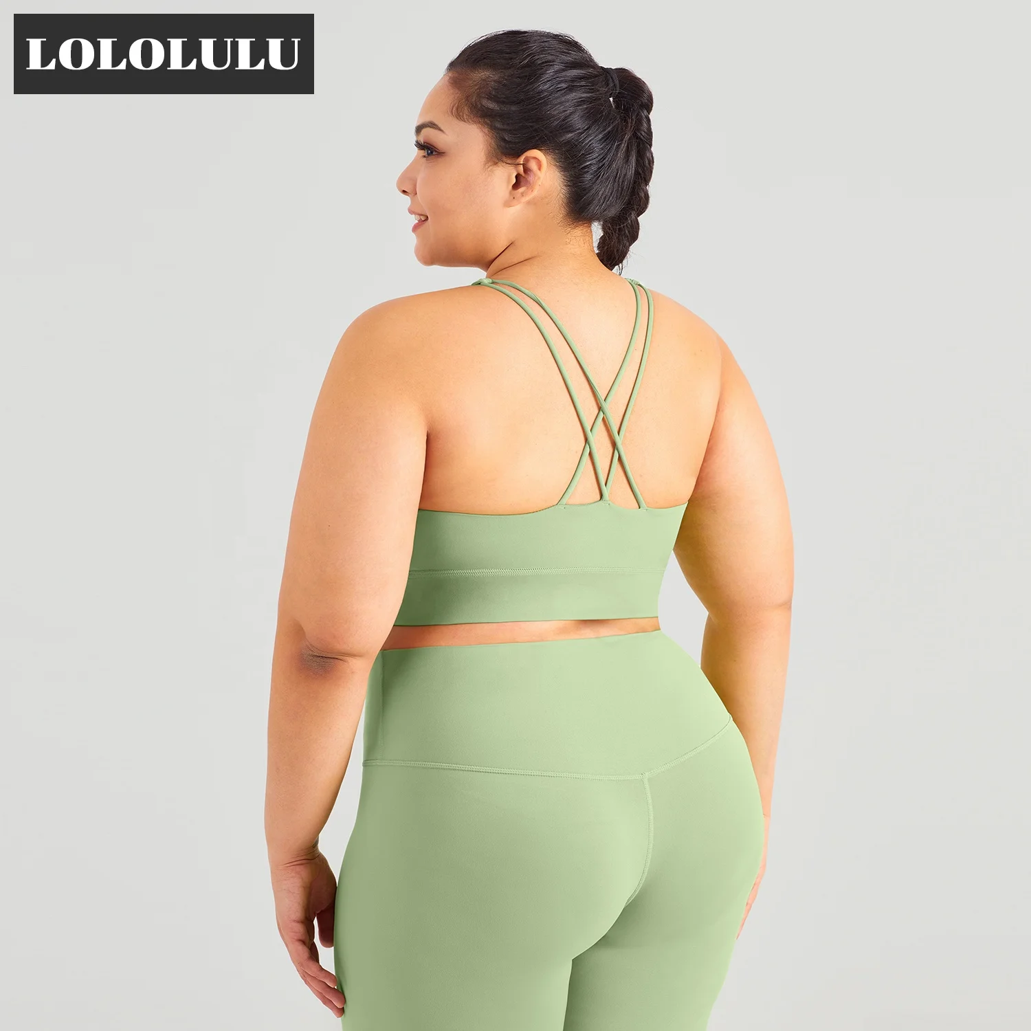 Workout Adjustable Plus Size Sports Bra Custom Hollow Cross Backless Gym Top