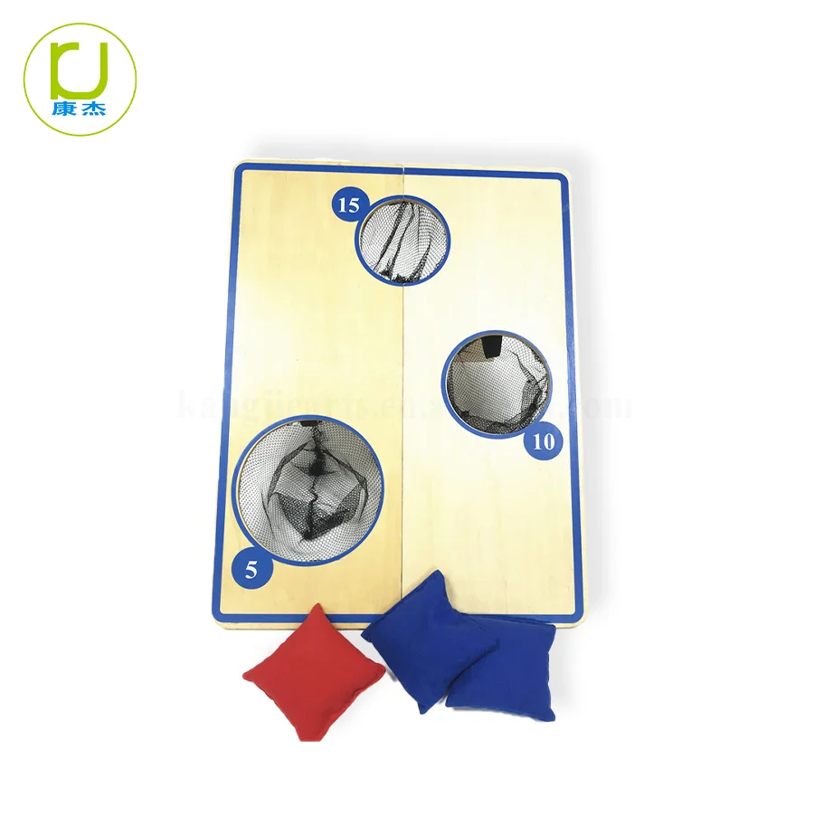 Outdoor Game 3 Hole Bean Bag Toss Game Set Folded Wooden Cornhole Set Corn Toss Board Party Game
