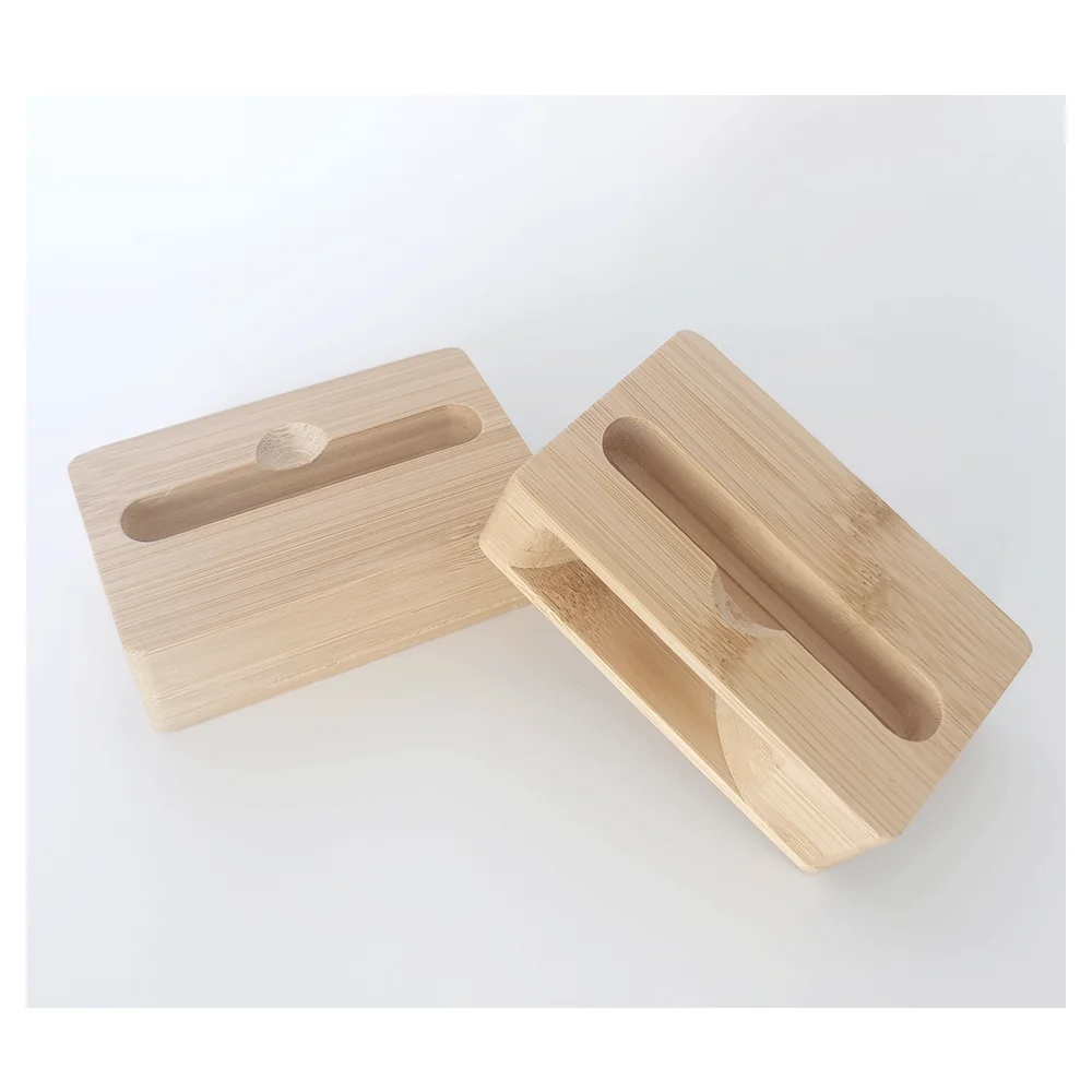 Mini Wooden Bamboo Speaker Wood Portable Speakers Cell Phone Holder Loudspeaker Car Play Holder