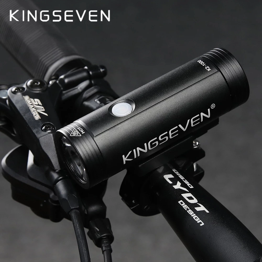 KINGSEVEN Pit Bike Light Rainproof USB Rechargeable MTB Front Lamp Headlight Ultralight Side LED Flashlight Lucky Bicycle Light