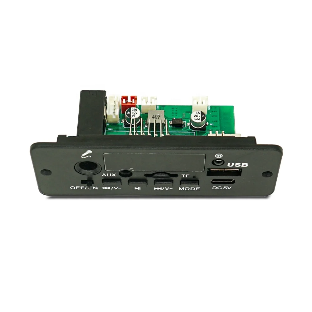 Portable Speaker Amplifier Power MP3 Bluetooth Module MP3 Player Bluetooth Microphone Board 3.7V 2x5W