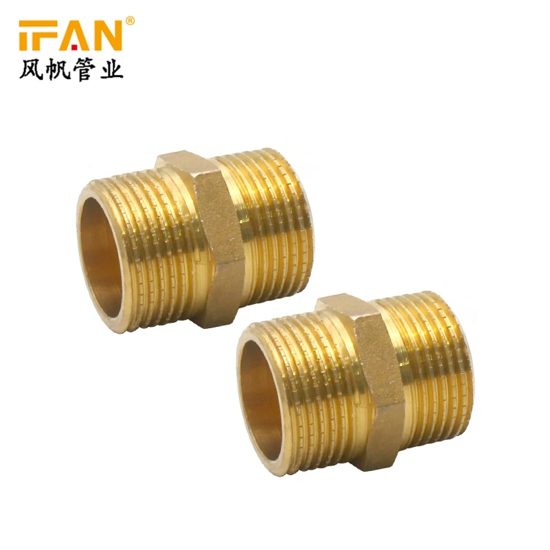 Manufacturer Brass pipe fittings BSP Thread Fittings Mamelon 1/2inch-4inch Brass Nipple