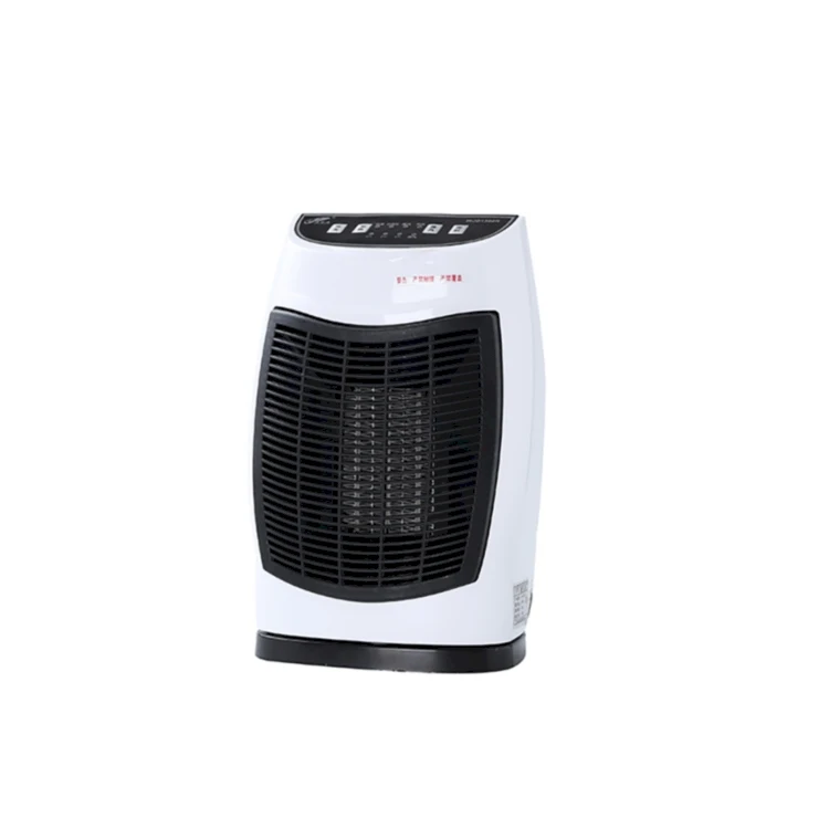 White Color 1200w Round Shape Mini Ptc Heater With Oscillation/ Ptc Room Heater/ Round Ceramic Heater With Led Display