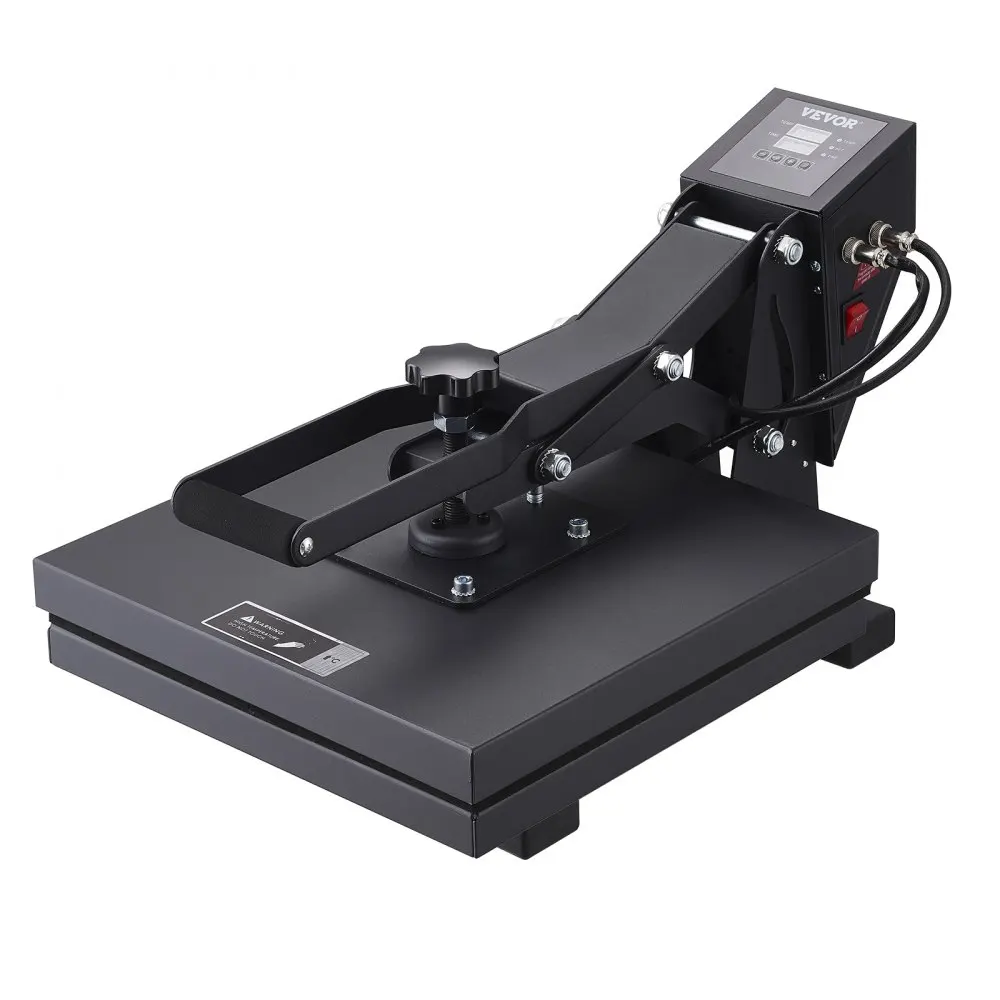 VEVOR Industrial-Quality 15 x 15 Black Heat Press Machine Fast Heating High Pressure Digital Sublimation Printer Heat Transfer