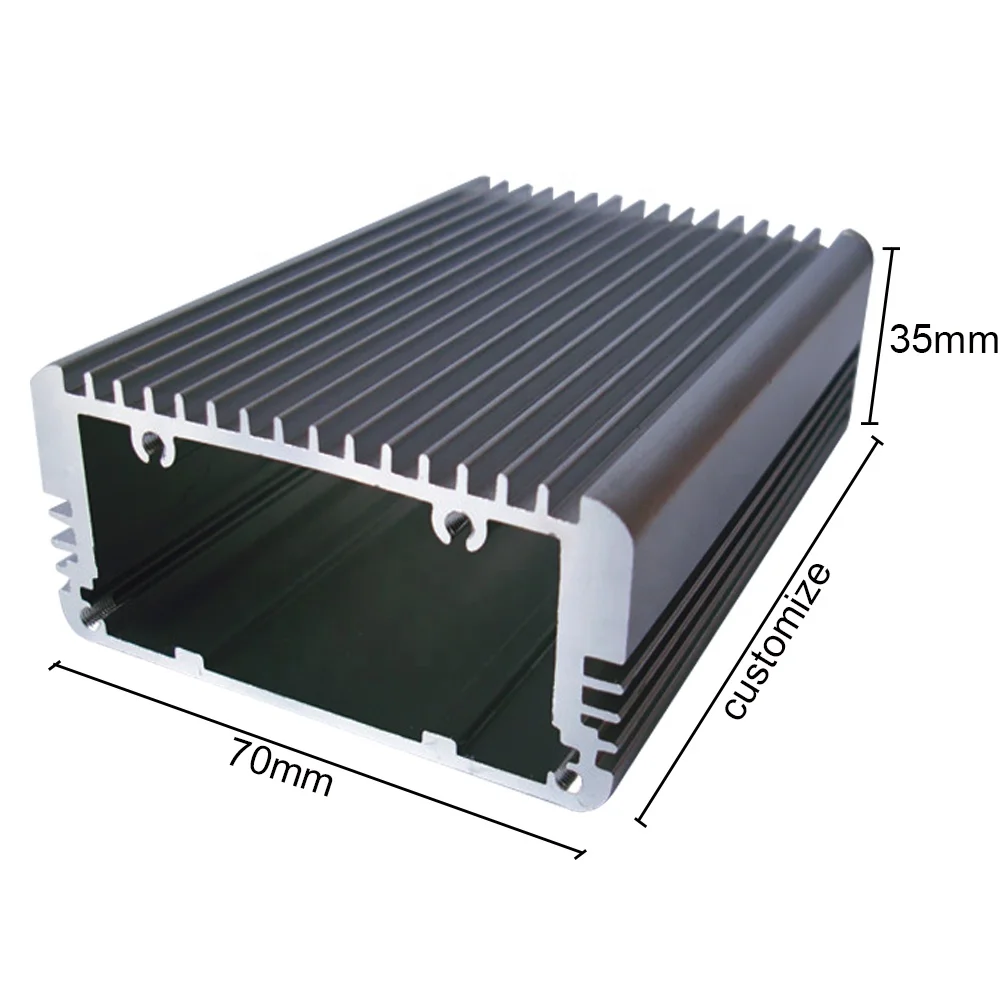 Customization Available Simple Durable Handheld 70*35MM IP54 Aluminum Extruded Din Rail Enclosure
