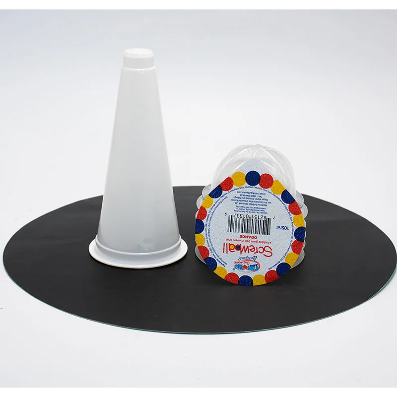 Fancy Design Packaging Custom Logo Torch Shape Dessert Cup Ice Cream Plastic Cone with Lids