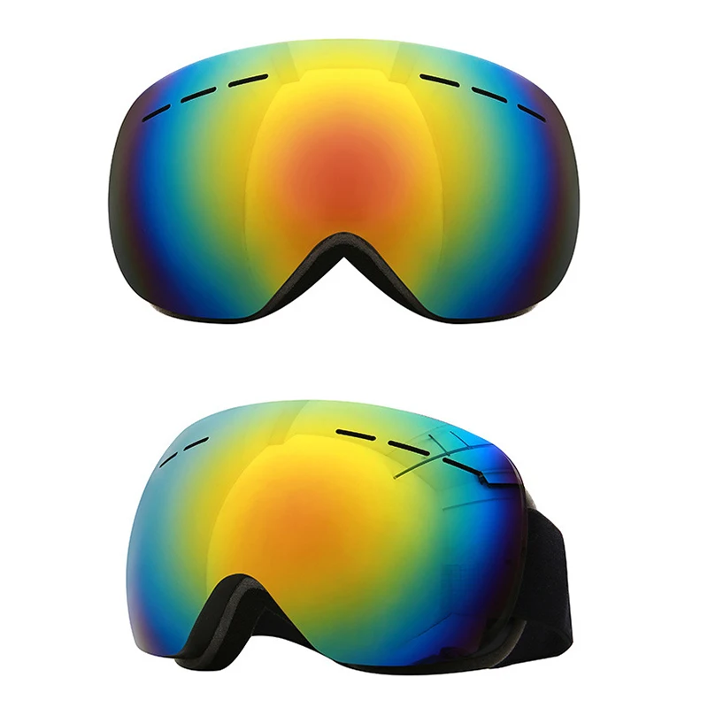 Оптовая ПРОДАЖА дизайнерские лыжные очки унисекс для сноуборда ветрозащитные двухслойные сферические противотуманные