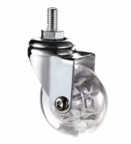 75mm PU Furniture Display Rack Cabinet Transparent Caster