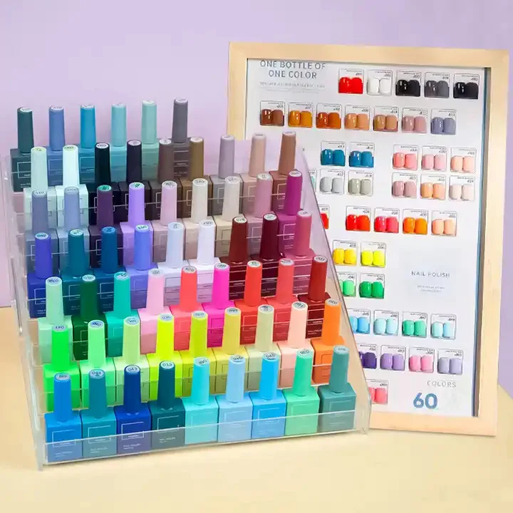 60 Colors/set Nail Gel UV Varnishes Fashion Trend Manicure Soak LED Gel Nail Polish Collection OEM/ODM Support Nail Art Gel