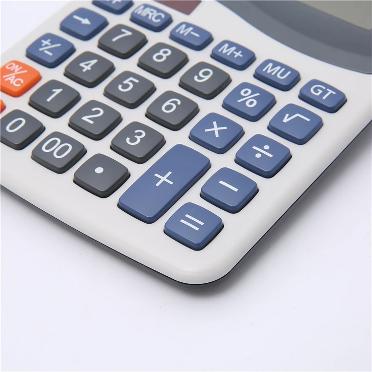 14x11cm New Functional Scientific White/black Electronic Calculators 12digits For Office And School