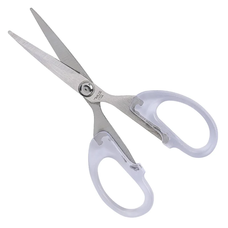 Simple transparent small scissors student handmade art stainless steel stationery scissors office scissors
