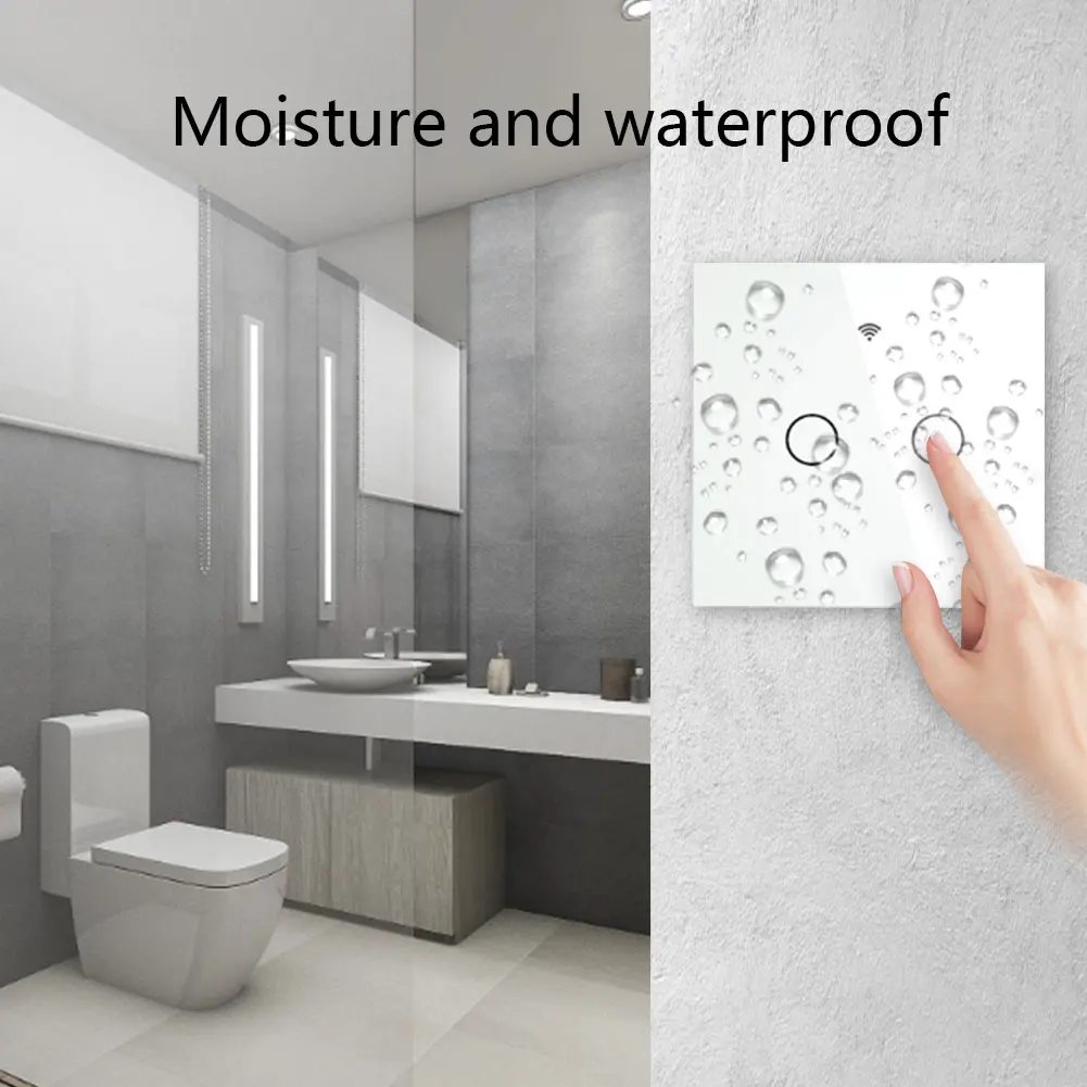 Wifi Wall Touch Switch EU Smart Light Switch 1 2 3 Gang Tuya/Smart Life Home Alexa Google Home