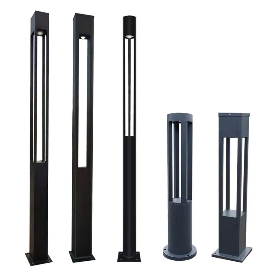 Square Shape Landscape Lots Column Hotel Street Garden Post Lawn Lamp Pole Led Light