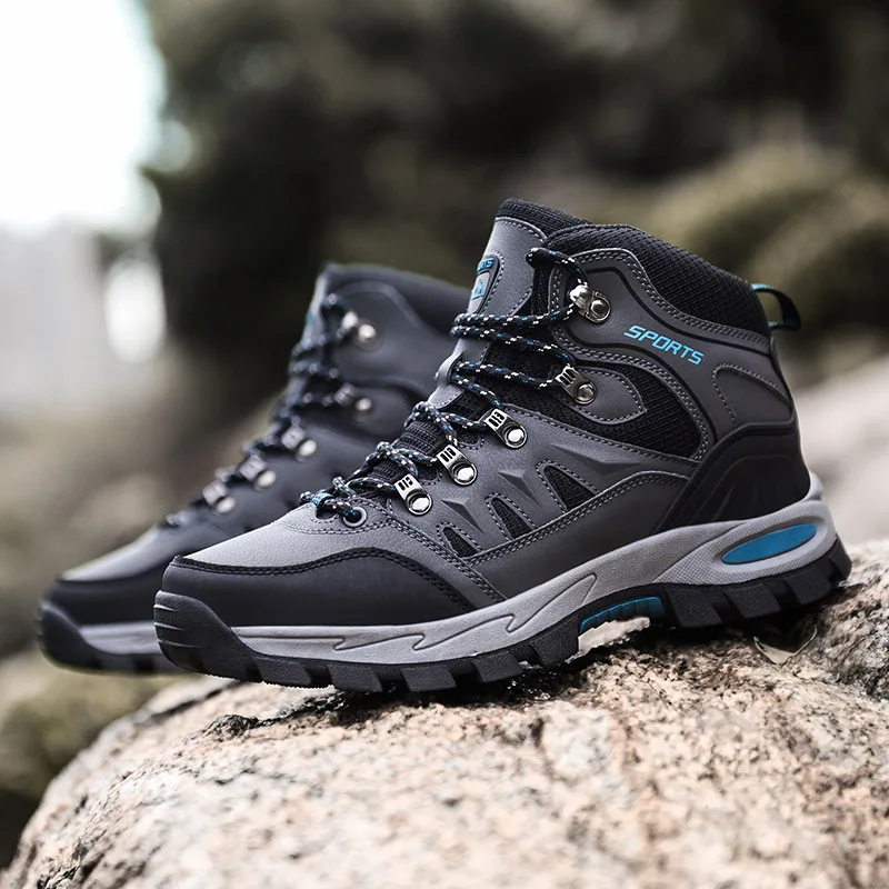 China made best selling cross-country shoes high top leather hiking boots for lover