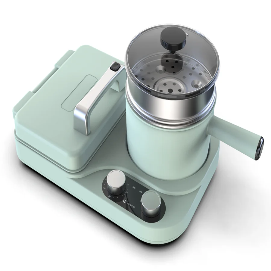 Multifunctional Breakfast Machine Four Toaster Sandwich Fry Pan Hot Pot Boiler Food Steamer