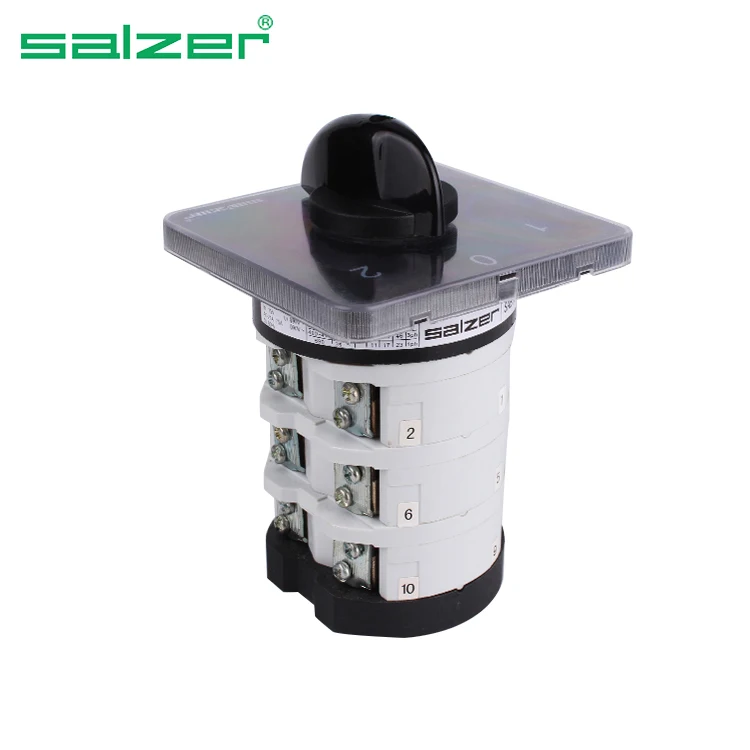 Salzer SAB75 1-0-2 3-позиционный поворотный переключатель 75A переменного тока 3-полюсный переключателем одобренный