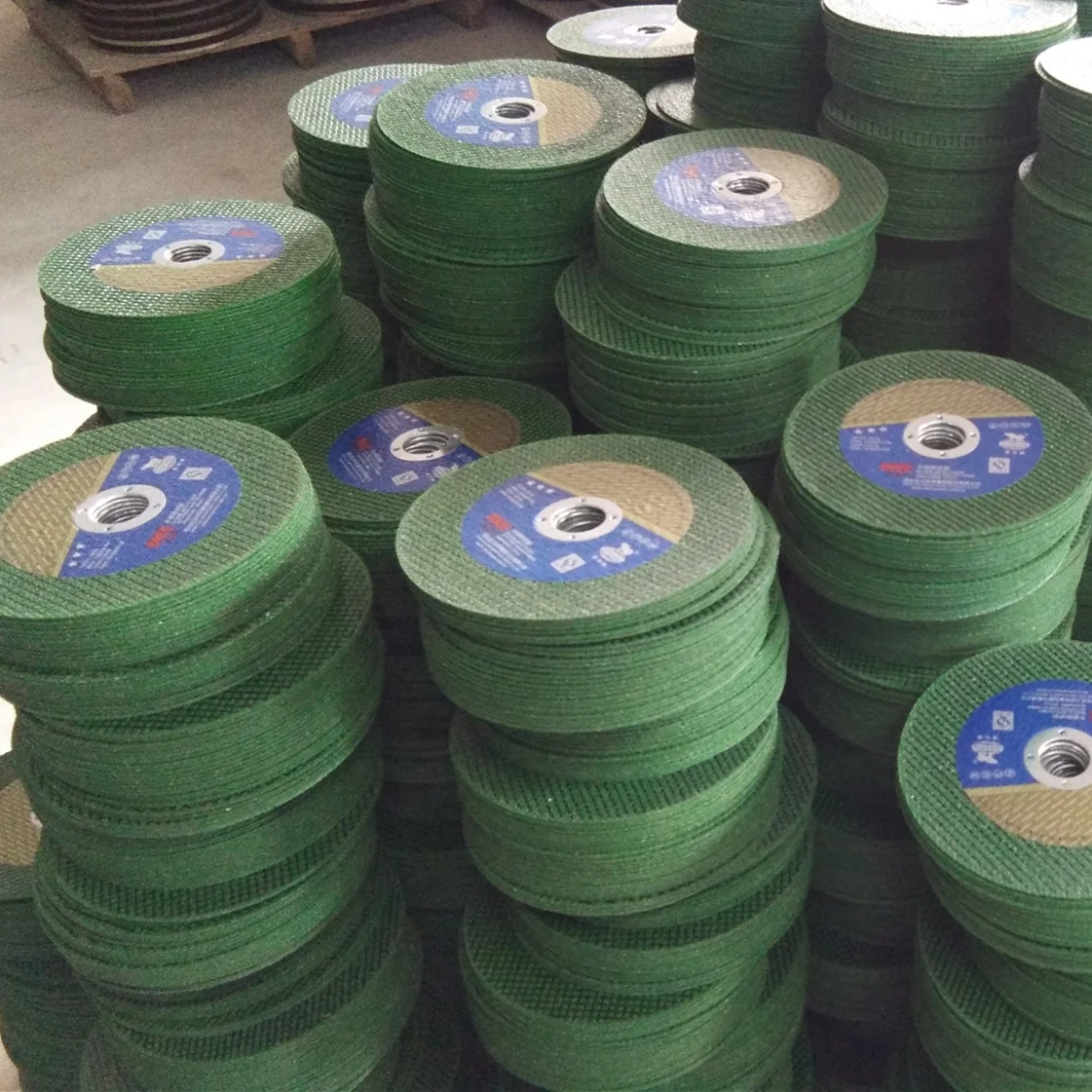 EN12413 T42 4inch 107x1.2x16mm green cutting wheel for metal and stainless steel application