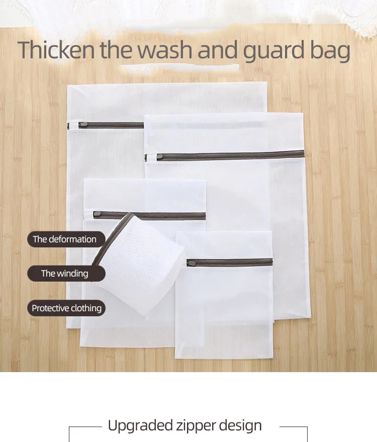Hot selling folding zipper wash bags dirty laundry bag for travel laundry mesh bags for washing machine