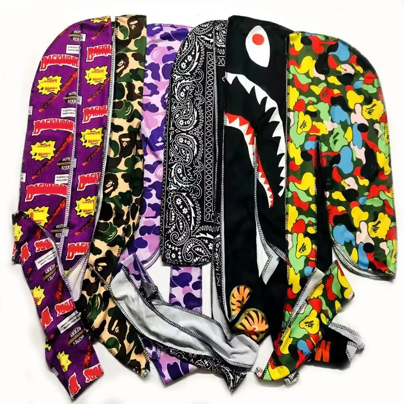 Производитель сублимационный логотип дизайнерская атласная повязка на голову шелковая ткань для мужчин