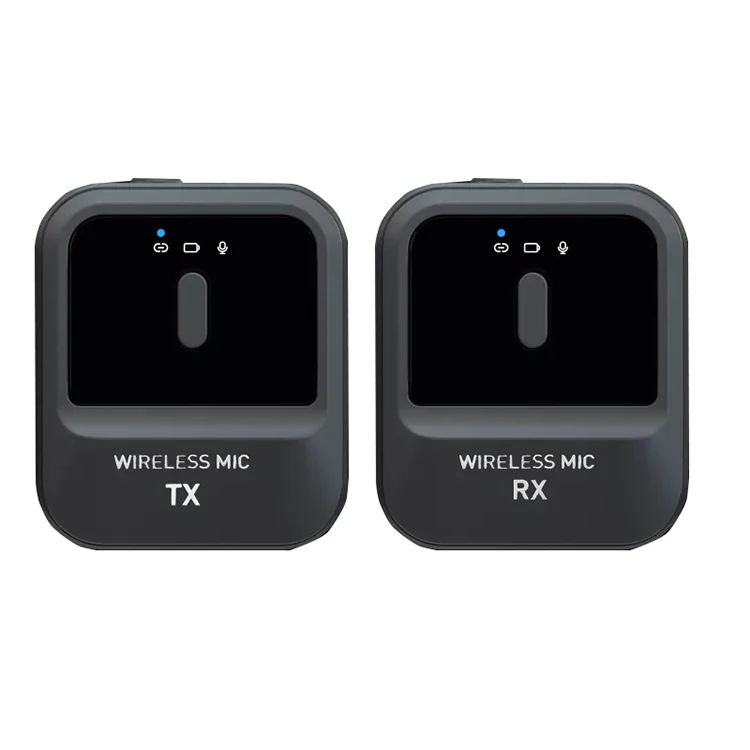 Tiktok audio video vlog interview recording 2.4G true noise reduction wireless lavalier mic system for dslrs camcorders